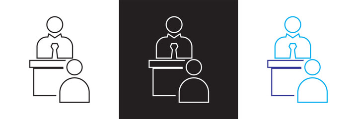 Online education and seminar icons collection. isolated on white and black background. vector illustration. EPS 10