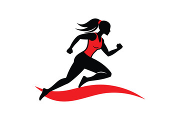 Female Runner Logo