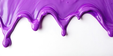 Violet slime coating a white surface with a subtle sheen, isolated, smooth texture, chemistry experiment, liquid coating, scientific experiment