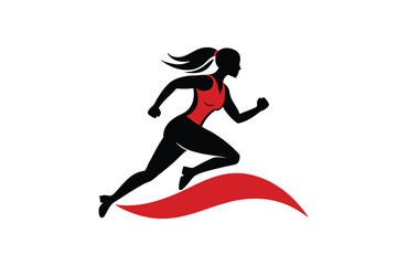 Female Runner Logo