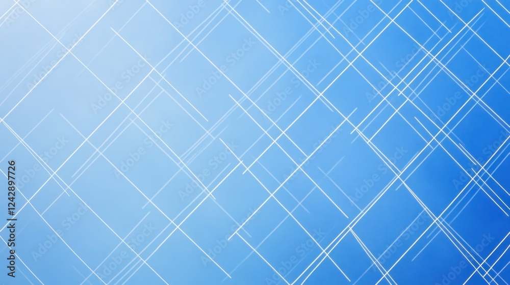 Poster abstract blue background with white diagonal lines