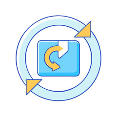 return icon, return vector illustration-simple illustration of return, perfect for return logos and icons
