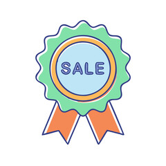 sale badge icon, sale badge vector illustration-simple illustration of sale badge, perfect for sale badge logos and icons