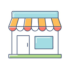 storefront icon, storefront vector illustration-simple illustration of storefront, perfect for storefront logos and icons