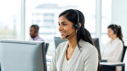Indian Customer Service Operator in Help Desk
