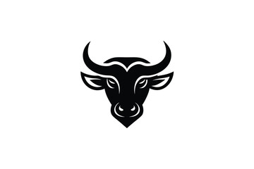 Bold Bull's Head Vector Logo