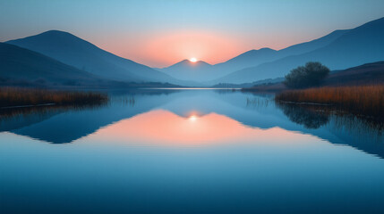 Perfect Mountain Reflection at Dawn
