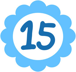 Flower Shape Calendar Number 