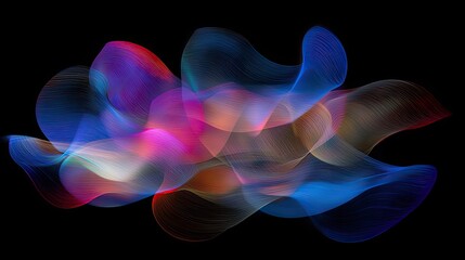 Abstract Colorful Waves Flowing Dynamically