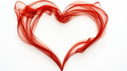 Fototapeta premium Valentine's day heart art abstract red silk design gigapixel quality creative environment artistic viewpoint
