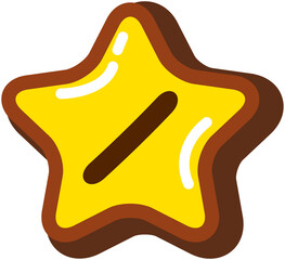 Star Shape Calendar Date Slash