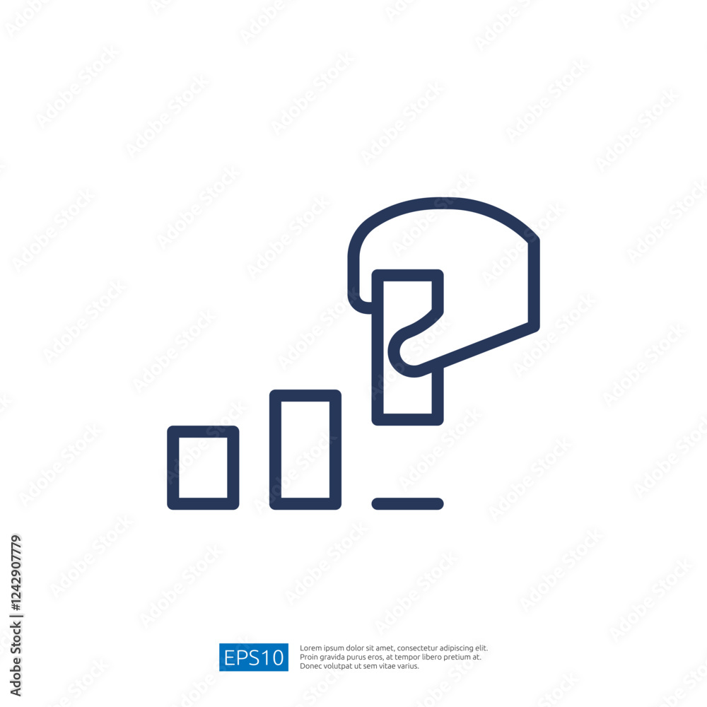 Poster hand stacking blocks to represent data analysis growth in a strategic business environment focusing 