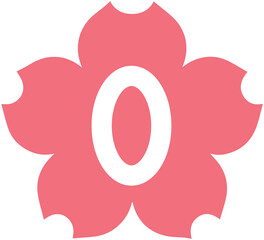 Flower Shape Calendar Number 0