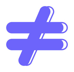 Fototapeta premium Not equal symbol icon ≠ 