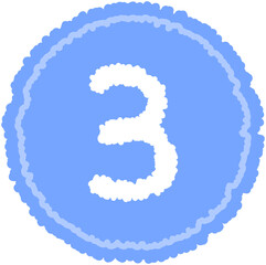 Doodle Calendar Round Shape Number 3
