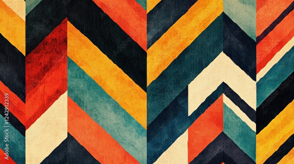 Poster abstract geometric chevron pattern design
