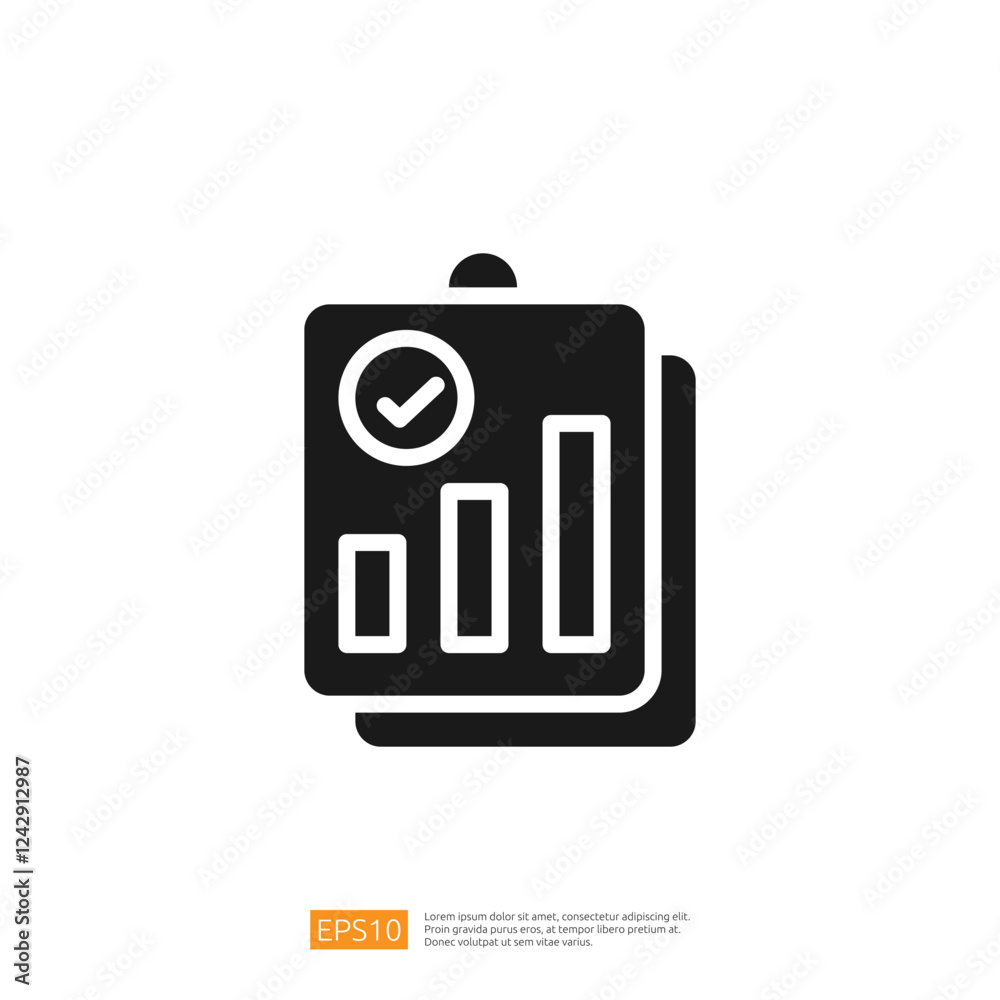 Poster data analysis report featuring charts and graphs for business performance evaluation and data insigh