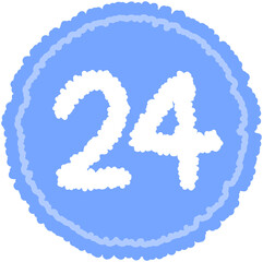 Doodle Calendar Round Shape Number 24
