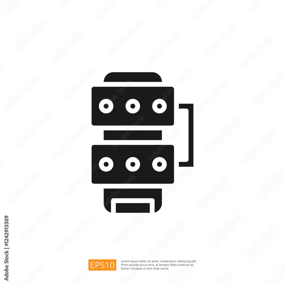 Poster icon representing data analyst tools with bar graph and pie chart symbols for analytics and statisti