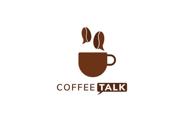 coffe talk logo design