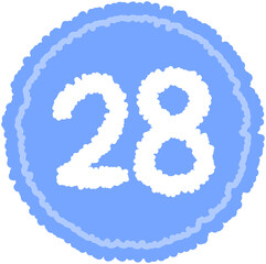 Doodle Calendar Round Shape Number 28
