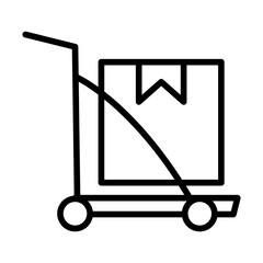 Warehouse cart icon