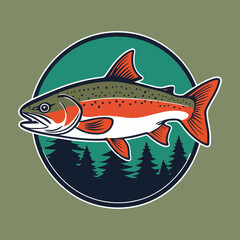 fish on a colour background