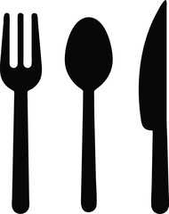 Fork, knife and spoon.. Vector