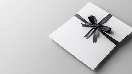 Pristine white gift certificate template hovering in space, subtle drop shadow, minimalist presentation, light ambient occlusion, neutral grey environment, architectural visualization style