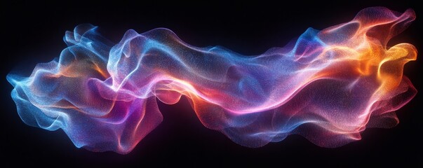 Obraz premium Holographic Design Flowing, Generative AI