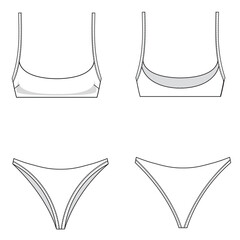 woman swim suits body suits mockup template clothing vector design