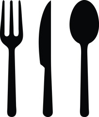 Fork, knife and spoon.. Vector