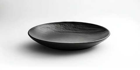 Black Ceramic Plate - Minimalist Tableware for Elegant Dining