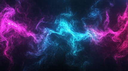 Obraz premium Abstract Cosmic Nebula Swirling Pink And Blue Hues