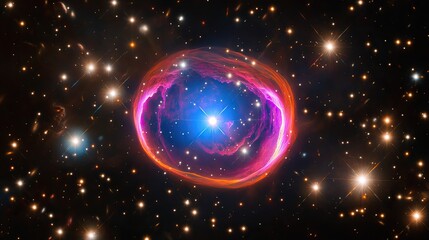 A Bright Star Shines Within A Cosmic Nebula