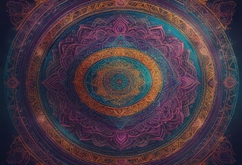Obraz premium Vector Indian Mandala Design with Sacred Geometry, indian design, spiritual art