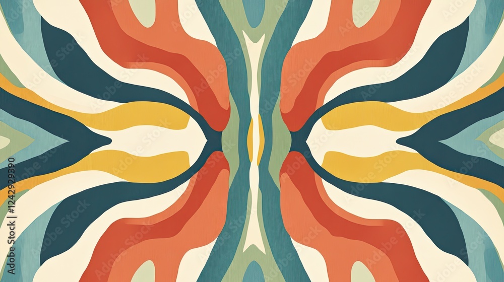 Aufkleber abstract colorful swirling wave pattern design