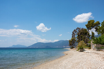 Amazing scenery by the sea in North Evia, Greece, close to Rovies village