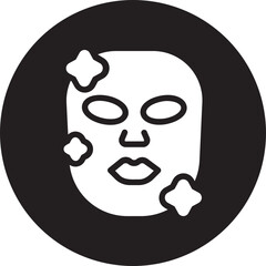 facial mask glyph icon