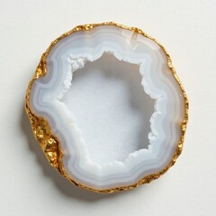 Geode with white marble and gold veined texture, white, agate, texture