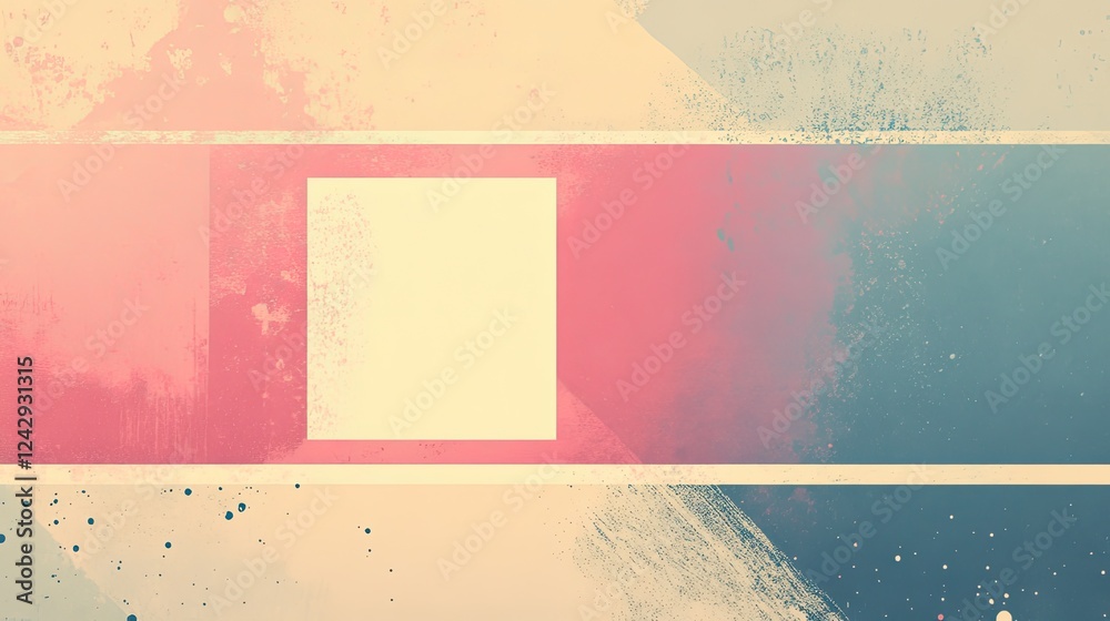Aufkleber Abstract Pastel Color Block Design With Blank Space