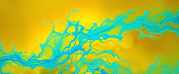 Flow of colors in a dynamic and bright abstract composition
