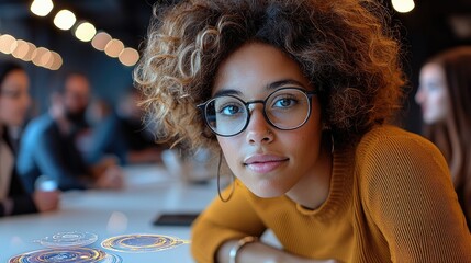 A diverse group of professionals actively participating in a collaborative AI-powered workshop, using digital interfaces and interactive learning tools.