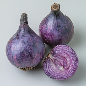 red onion on a white background