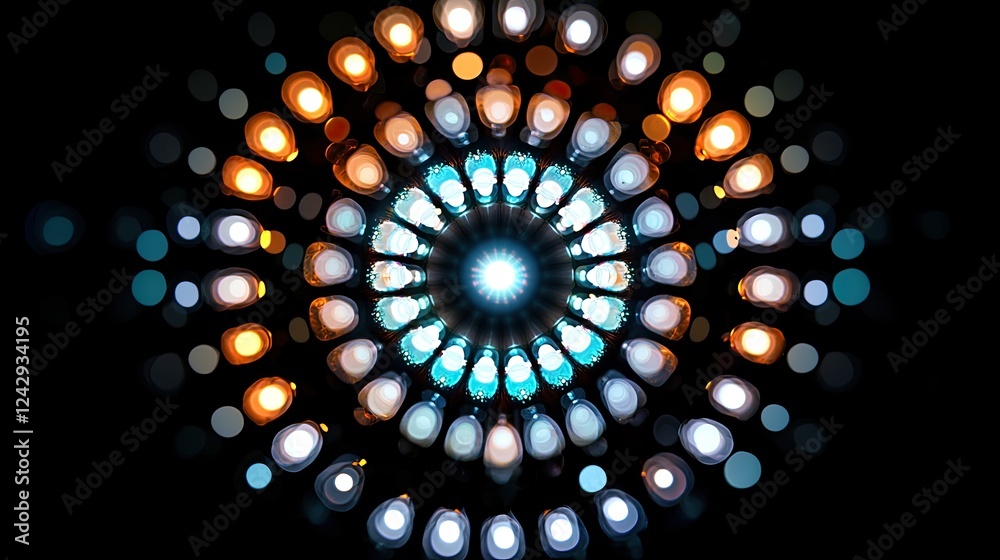 Aufkleber Abstract Circular Light Pattern Displaying Vivid Colors