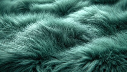 Fototapeta premium Teal Fur Texture Abstract Background Image