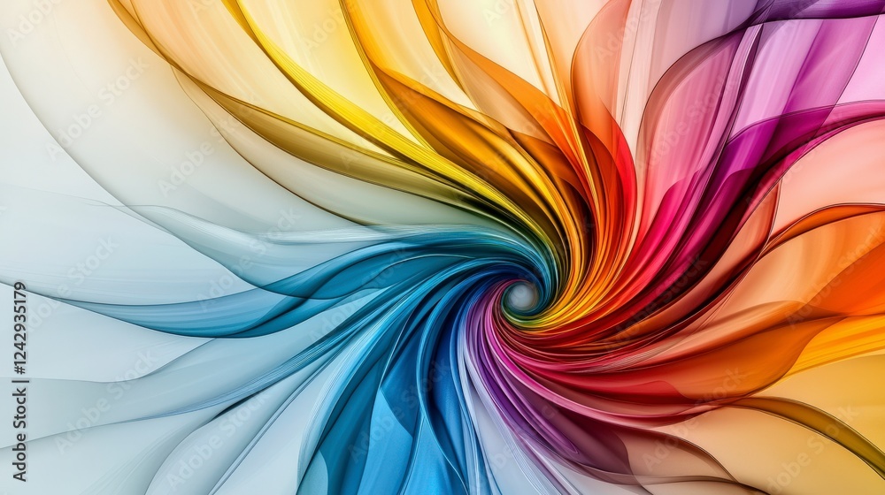 Poster vibrant abstract colorful swirl pattern digital art creative design graphic environment artistic per