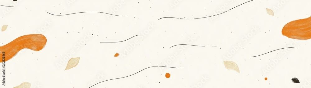 Poster abstract orange and beige artistic background design