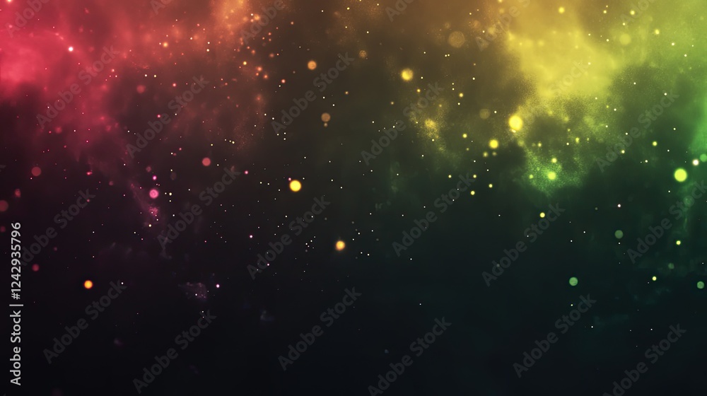 Poster abstract nebula cosmic dust particles background