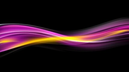 Abstract Purple and Yellow Wave Design